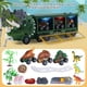 thumbnail image 5 of Juguetes de camión de dinosaurios, camión de transporte de dinosaurios con juguetes de dinosaurio, coches de fricción con música y luz, juguetes de juego de coche de dinosaurio para niños Muyoka Hogar, 5 of 6