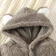thumbnail image 5 of Gunia Toddler Boy Girl Hooded Pajamas Hooded Winter Romper Jumpsuit Flannel Snowsuit Bodysuit Onesie Clothes Set Grey 3-6 Months, 5 of 7