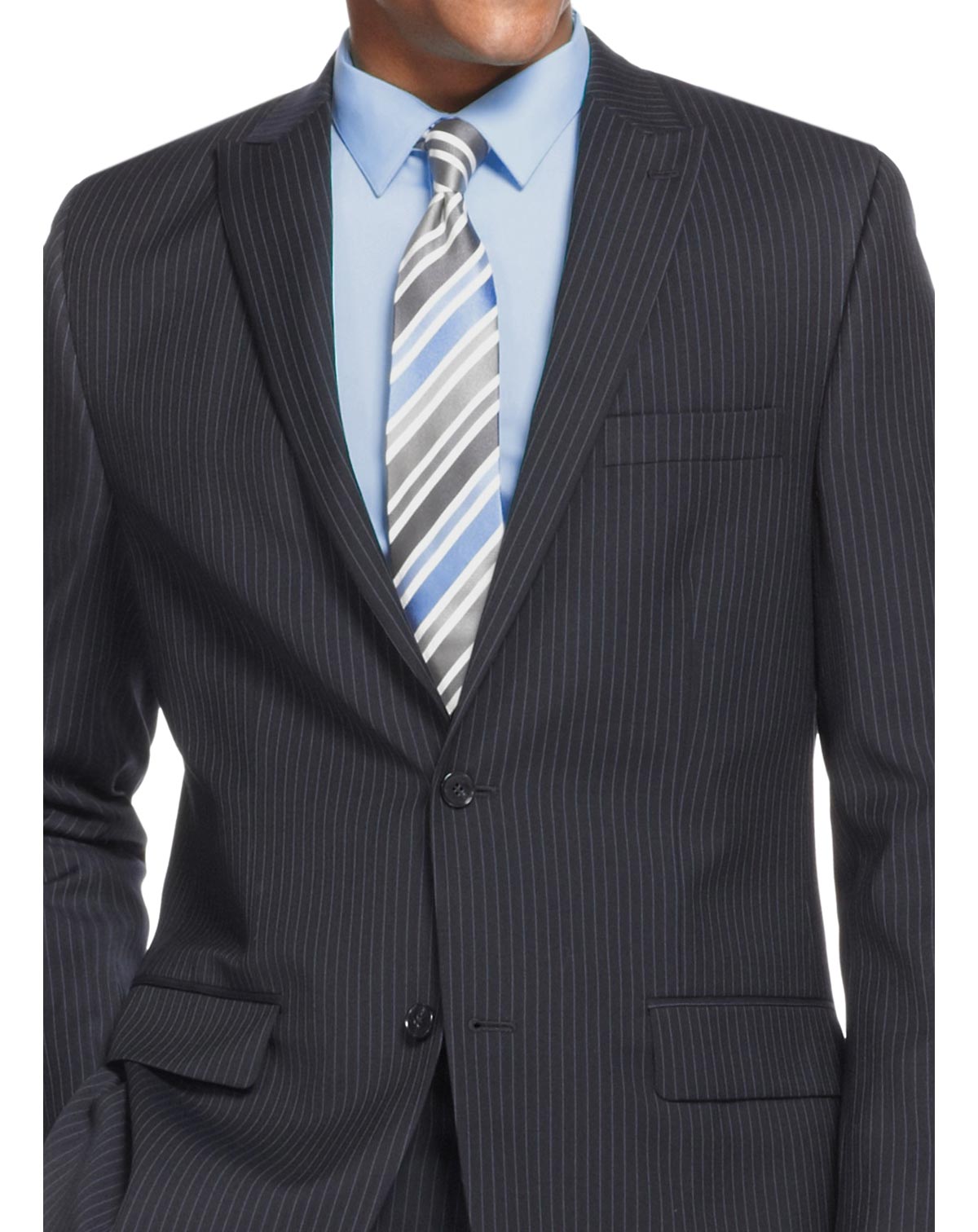 alfani navy blue suit