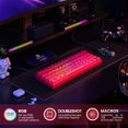 thumbnail image 3 of Teclado Mecánico HK GAMING GK61 60% RGB USB Layout US, 3 of 8