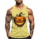 thumbnail image 2 of Camiseta sin mangas de cuello redondo para hombre, con estampado de Halloween, cuello redondo, estilo informal, deportiva, para hombre, 2 of 5