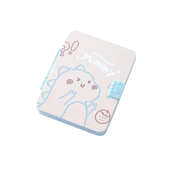 Random Color 1Pc Ladies' Pocket Cute Mini Portable Mirror Comb Integrated Folding Makeup and Touch Up Mirror