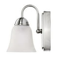 thumbnail image 3 of 8w LED Vanity Fixture 3000K Brushed Nickel w/ Alabaster Glass, 3 of 7