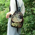 thumbnail image 3 of Bolso de mujer nuevo con bordado de estilo étnico, bolso con bordado de pavo real, mochila de lona para el hombro, 3 of 4