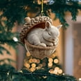 thumbnail image 5 of CoreLiving Forest Animals Acorn Ornaments for Christmas Tree, 2D Acrylic Pine Cone and Animal Hanging Decorations for Cozy Woodland Holiday Home Decor, 5 of 6
