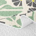 thumbnail image 5 of Erosebridal Vintage Blossom Quilt King, Retro Patchwork King Coverlet Set, Reversible, Sage Charcoal, 3pcs (1 Bedspread and 2 Pillowcases), 5 of 7