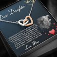 thumbnail image 7 of Happy Birthday Interlocking Hearts Necklace, Daughter Birthday, Daughter Necklace, Jewelry Gift , Gift from Mom, Anniversary, Christmas, Birthday Wrap yourself up in this heart and consider, 7 of 7