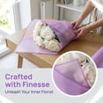 thumbnail image 4 of REGALWOVEN Solid Color Premium Wrapping Paper, Waterproof Flower Wrapping Paper, Luxury Matte Bouquet Gift Wrap Purple 22.4"L x 22.4"W, 4 of 5