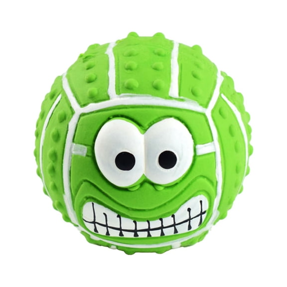 FTsdfkl Squeaky Dog Ball,1PCCartoon Face Latex Rubber Dog Squeak Toys, 3.14'' Soft Bouncy Fetch Balls For Small Puppies And Medium Dogs