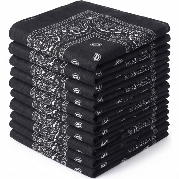 BlinkLLX 12 Pcs Paisley Bandanas Buffs Seamless Neck Gaiter Face Mask Headwear Balaclava for Men Women Wind UV