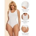 thumbnail image 4 of MISS MOLY Crew Neck Bodysuit for Women Thong Bodysuit Basic Casual Sleeveless Tank Tops, 4 of 6