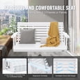 thumbnail image 4 of Banco Porch Swing VEVOR de madera para patio, 1,4 m, 400 kg de carga, color blanco, 4 of 7