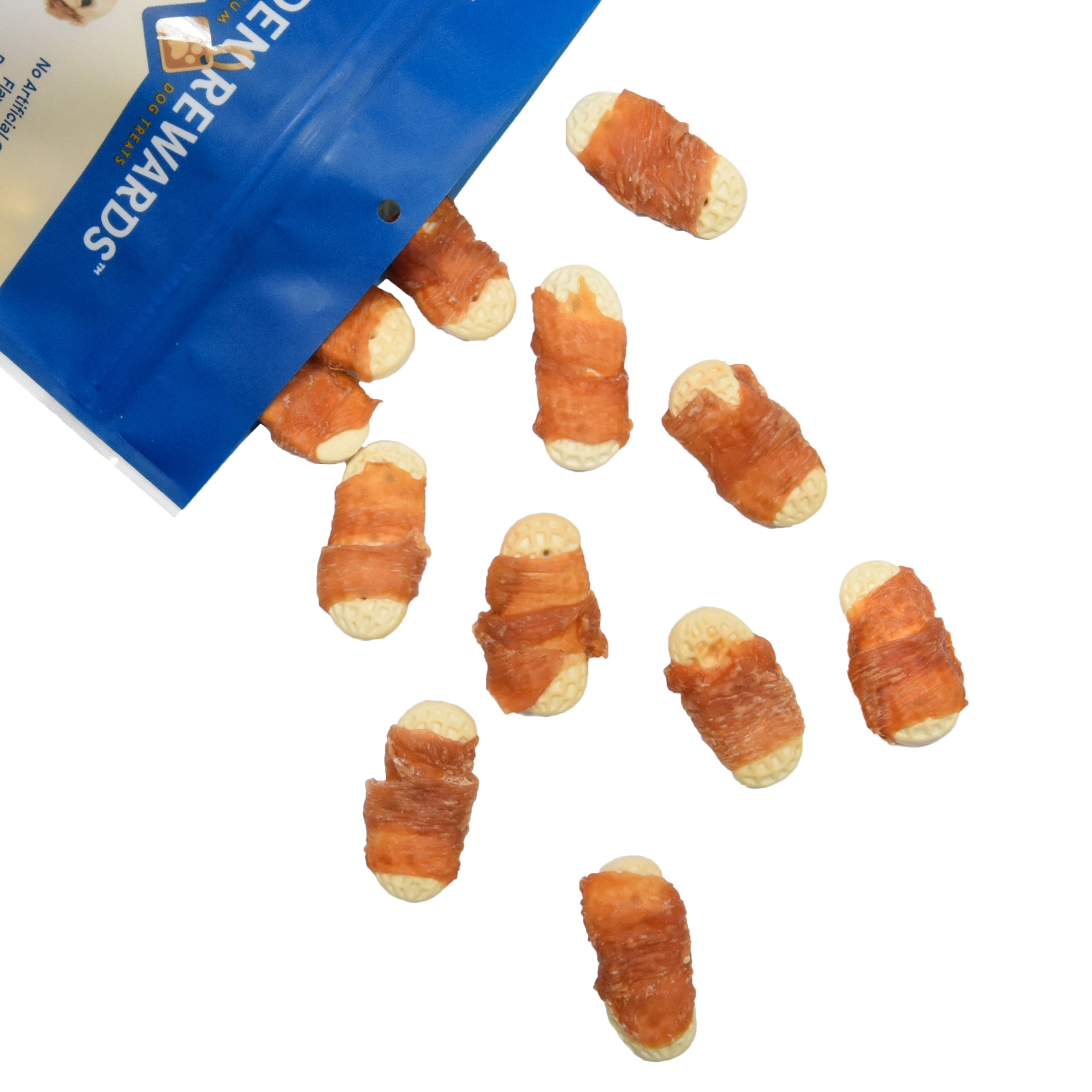 (24 pack) Golden Rewards Peanut Butter Flavor Biscuit Wrapped with Chicken Dry Biscuit Treats for Dogs, 32 oz