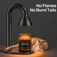 thumbnail image 4 of Seenlast Candle Warmer Lamp With Timer And Dimmer Solid Metal Lamp Warmer For Home Decor Farmhouse Adjustable Warmer Lamp Black, 4 of 8
