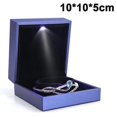 thumbnail image 1 of Caja de anillo de luz LED, joyero de almacenamiento de anillo iluminado LED de moda, 1 of 5