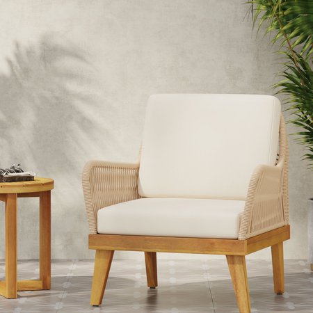 Teak - Finished - Weather - resistant Function - Garden Scene - Sturdy Club Chair