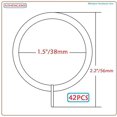 thumbnail image 2 of 42Pcs Metal Flat Curtain Ring with Eyelet 1.5" Inner Diameter,Fits Up to 1 1/4-Inch Rod-Satin Nickel, 2 of 4