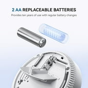 SITERWELL Hardwired Interconnected Smoke and Carbon Monoxide Detector, 10 Year Product Life Alarm Smoke Carbon Monoxide Detector with 2 AA Batteries Back Up, Smoke and CO Detector Voice Alert,1 Pack