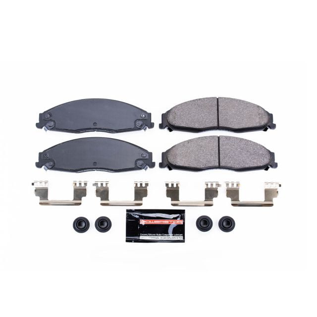 Power Stop Z23-1110 Z23 Evolution Sport Carbon Fiber-Ceramic Brake Pad w/Hardware -Front