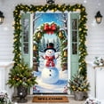 thumbnail image 6 of Darzheoy Christmas Door Cover Flag Snowman Scene Background Decorative for Doorway Wall Home Holiday Party Indoor Outdoor Decor, 6 of 6