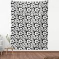 thumbnail image 3 of Vintage Fabric by the Yard, Monochrome Nostalgia with Apple Blossoms and Irregular Dots, Upholstery Fabric for Dining Chairs Home Decor Accents, Charcoal Grey White by Ambesonne, 3 of 4
