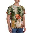 thumbnail image 2 of Vsdgher Holiday Christmas Stars Print Men's Dry Fit Mesh Athletic Shirts Moisture Wicking Tennis T-Shirt Tops, 2 of 9