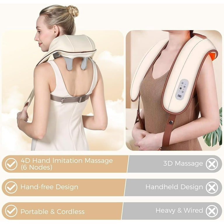 KppeX 4D Deep Cordless Neck Massage Pillow