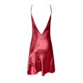 thumbnail image 6 of DHFJKG Side Slit Nightgowns For Women Silk Satin Cowl Neck Spaghetti Strap Mini Sleep Dress Backless Summer Fashion Loungewear Soft Home Clothes, 6 of 6