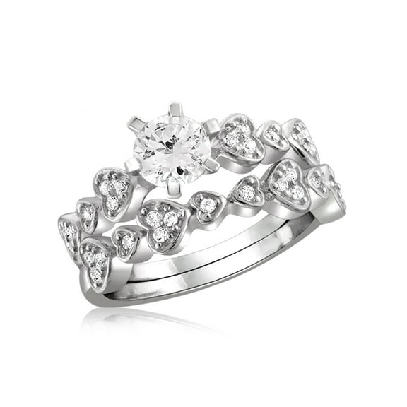 Diamonice 0.925 Sterling Silver 1.85 Carat White Cubic Zirconia Ring for Women | Cubic Zirconias for Everyday Womens Wear