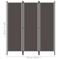 thumbnail image 4 of vidaXL 3-Panel Freestanding Foldable Fabric Room Divider Anthracite 150x180 cm, 4 of 5
