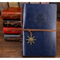 thumbnail image 1 of Cuaderno de escritura de cuero 4PCS-A5, cuaderno de notas con espiral náutica Vintage en blanco, cuaderno de bocetos, viaje para escribir, 1 of 5