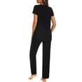 thumbnail image 3 of Women's Maternity Nursing Pajamas Short Sleeve Nursing Pjs Sleepwear Set, 3 of 7