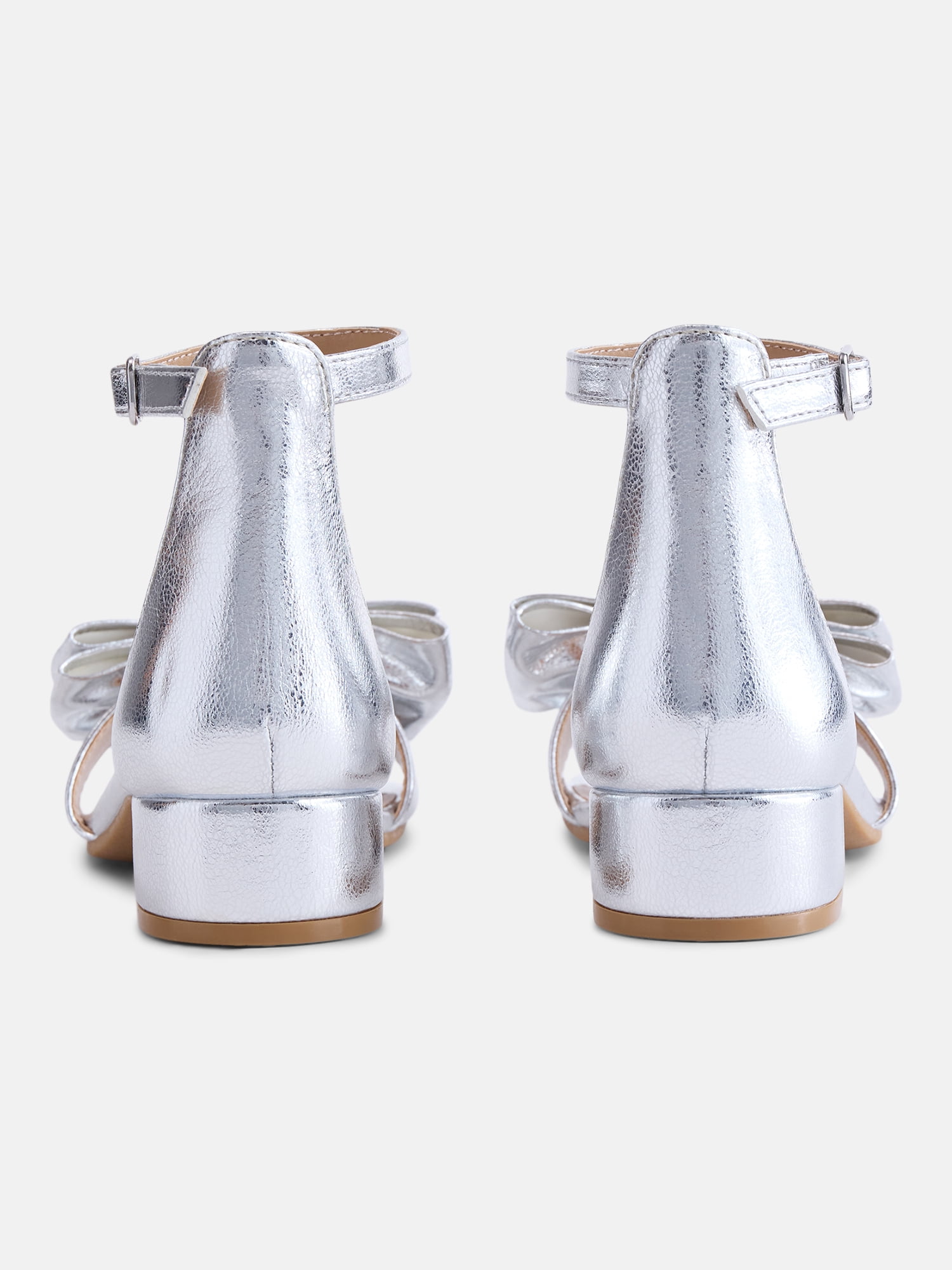 Wonder Nation Little and Big Girls Fashion Bow Heel Dress Shoes