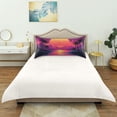 thumbnail image 6 of GZHJMY Satin Pillowcase for Hair and Skin Breathable Slip-Cool, Wrinkle-Resistant Soft and Smooth 20x30In Single Side Envelope Opening Without Zipper Pink Purple Sunset, 6 of 7
