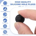 thumbnail image 3 of Uxcell 25 Pcs Tapón de Silicona en Forma de T, Diámetro 8.5 mm/0.33 Pulgadas, Tapón de Silicona Impermeable Reutilizable, Tapón Redondo de Sellado para Agujeros de Equipos, Negro, 3 of 7