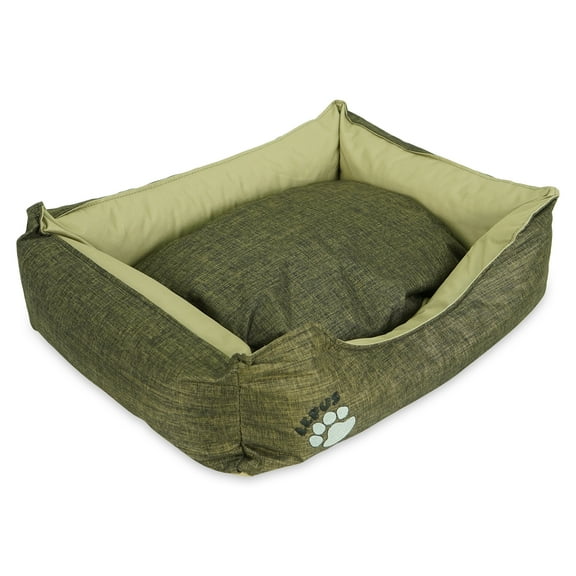 SUSSEXHOME Pets 19.3 x 14.2 x 7 Inches Outdoor Dog Bed for Small Dogs - Durable Waterproof Sofa Dog Bed with Sides - (SAGE)