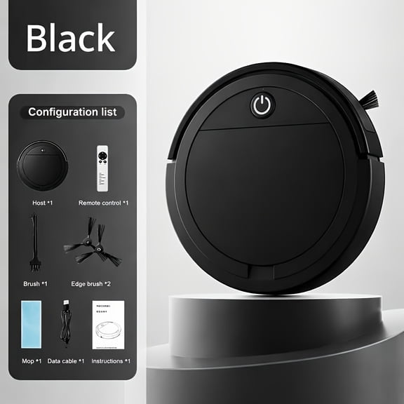 Compact Robotic Vacuum With Remote - Simple, Powerful, Smart Cleaning Modes For Effortless Home Cleaning!