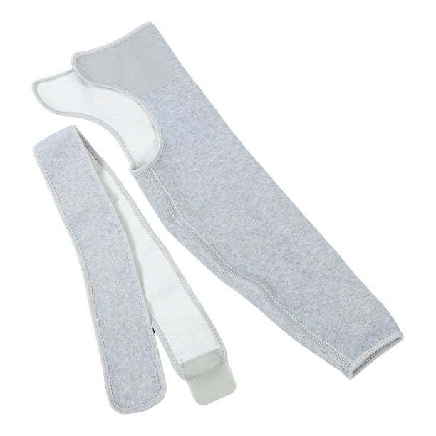 Hombrera para manguito rotador desgarrado, manga de compresión ajustable para hombres y mujeres, soporte para hombro, cabestrillo para brazo, inmovilizador de hombro para el dolor, gris claro, talla L