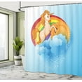 thumbnail image 5 of Ambesonne Unicorn Shower Curtain, Cartoon Rainbow, 69"Wx75"L, Multicolor, 5 of 5