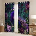 thumbnail image 2 of Manfei Zoo Animal Peacock Blackout Curtains Set of 2 (52x84 Each),Country Floral Window Curtains,Boho bohemian Theme Curtains and Drapes Forkids,Super Cozy Room Decor, 2 of 6