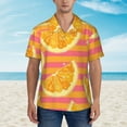 thumbnail image 4 of Slice Of Orange Hawaiian Shirts For Men, Summer Short-Sleeve Relaxed-Fit Button-Down Shirts Small, 4 of 9