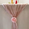 thumbnail image 4 of Wrapables 10Ft Bohemian Cheesecloth Gauze Table Runner for Rustic Weddings, Parties, Home Decor, 1pc Dusty Pink, 4 of 6