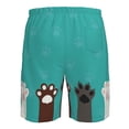 thumbnail image 6 of Kdxio Cute Cat Paw And Dog Pattern Mens Casual Shorts - Drawstring Summer Beach Sports Shorts for Men, 6 of 9