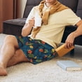 thumbnail image 6 of Kdxio Hawaiian Style Print Mens Sleep Shorts Bottoms Soft Comfy Pajama Wear Pants with Drawstring Pockets, 6 of 7