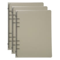 Uxcell A5 Binder Cover, 3 Pcs PP 6 Ring Loose Leaf Binder Protector Round Ring Binder