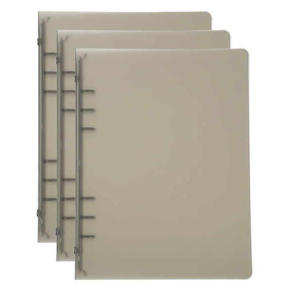 Uxcell A5 Binder Cover, 3 Pcs PP 6 Ring Loose Leaf Binder Protector Round Ring Binder
