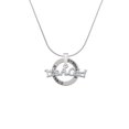 thumbnail image 2 of Delight Jewelry Silvertone Large ''It's a Girl'' Gymnastics Ring Charm Necklace, 18", 2 of 4