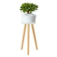 thumbnail image 3 of Indoor Plant Stand Wooden Small Round Side Plant Table For Indoor Plants, Plant Holder For Flower Pots End Table, 3 of 9