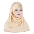 thumbnail image 4 of Pxiakgy Hijab Scarf for Women 2025 Trendy Women Glitter Sequin Hijab Muslim Head Wrap Scarf Long Turban Headband Hair Cap Shawl Yellow One Size, 4 of 4