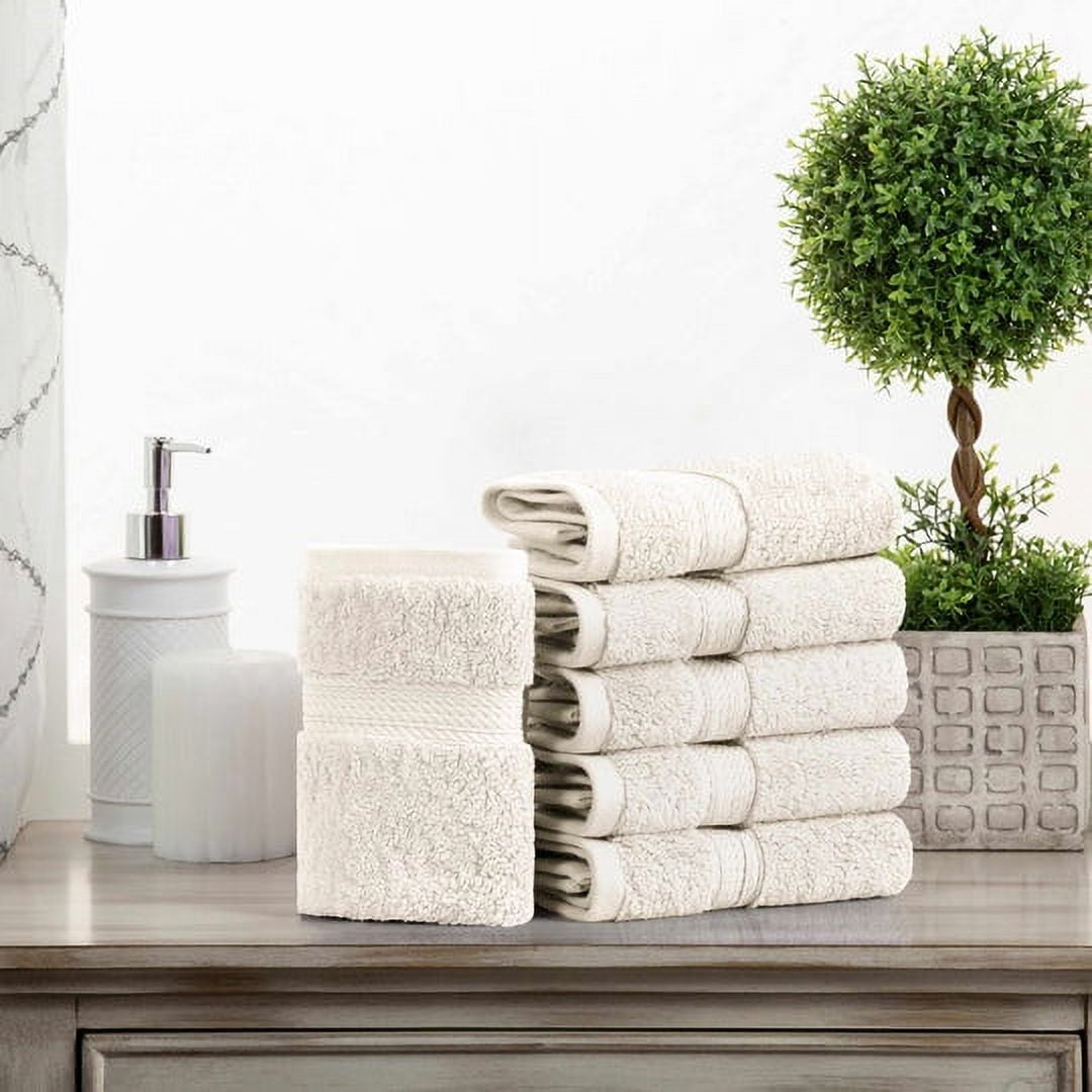 Egyptian Cotton 900 GSM Hotel Quality 6-Piece Face Towel Set Cream